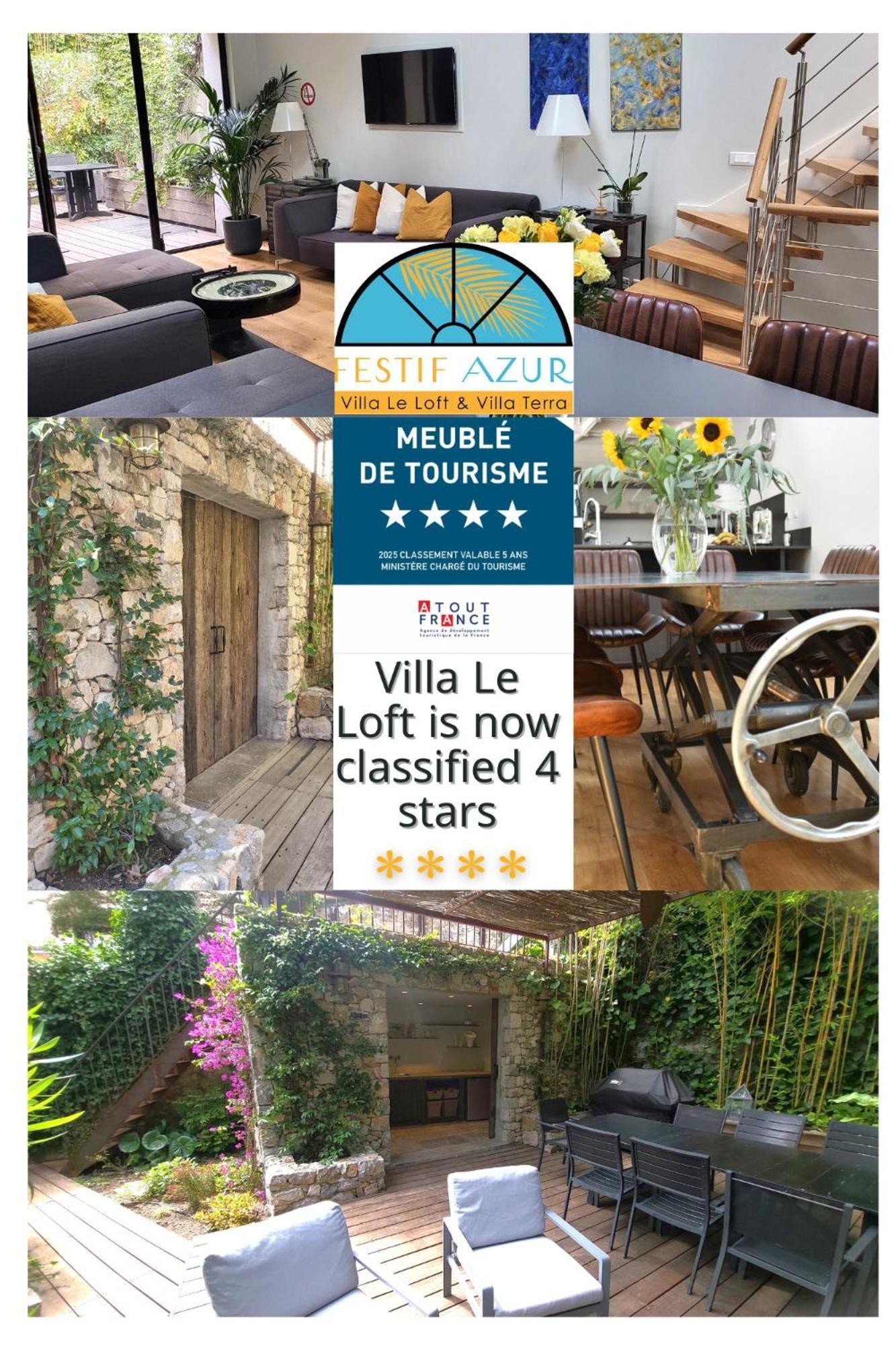 Le Loft By Festif Azur 4 Stars House With Garden, 5 Min Walk From Palais Des Festivals, Beaches And Croisette Cannes